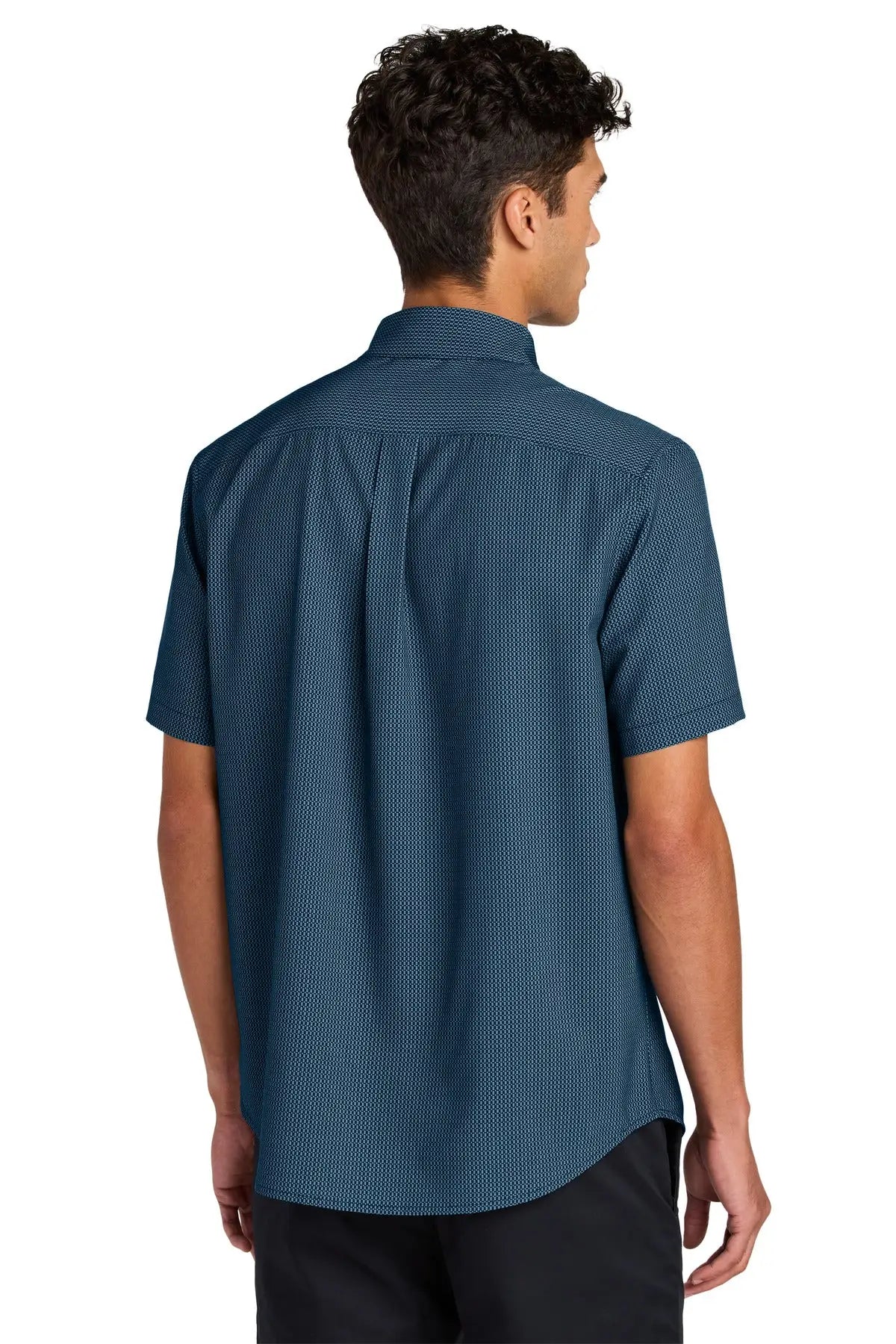 Mercer + mettle Mm2006 Short Sleeve Uv Capital Tech Shirt - Night Navy Dash Print
