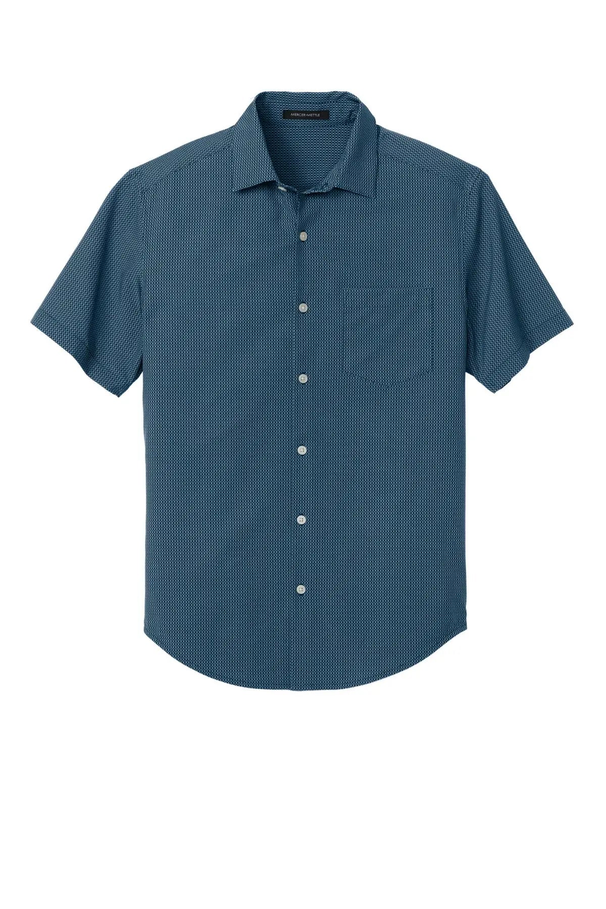 Mercer + mettle Mm2006 Short Sleeve Uv Capital Tech Shirt - Night Navy Dash Print
