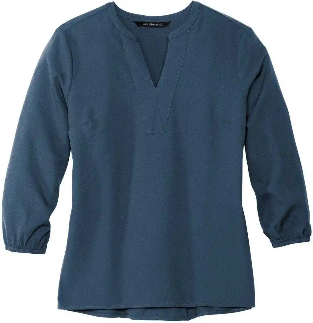Mercer + mettle Mm2011 Women’s Stretch Crepe 3/4-sleeve Blouse - Insignia Blue