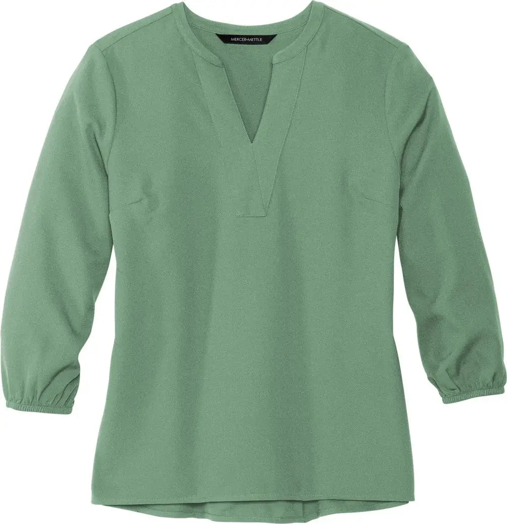 Mercer + mettle Mm2011 Women’s Stretch Crepe 3/4-sleeve Blouse - Sage