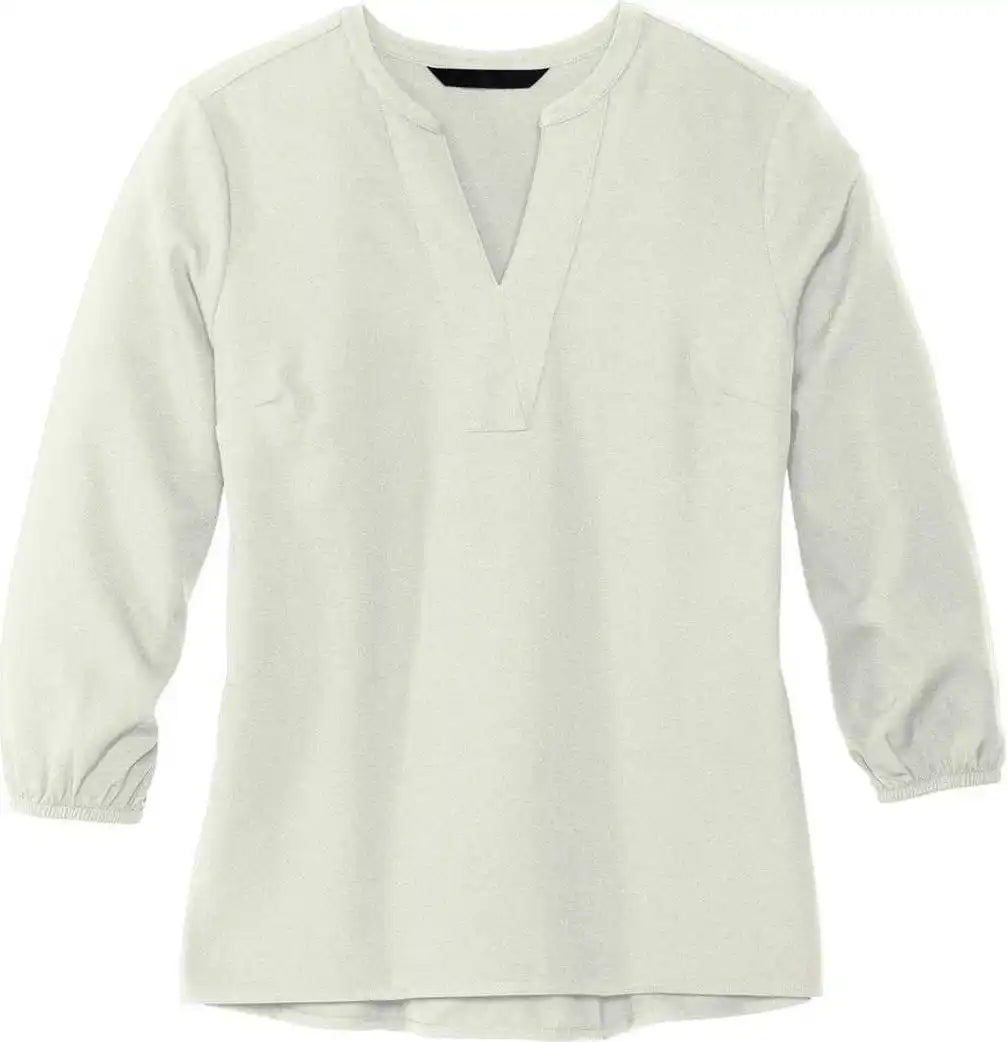 Mercer + mettle Mm2011 Women’s Stretch Crepe 34-sleeve Blouse - Ivory Chiffon