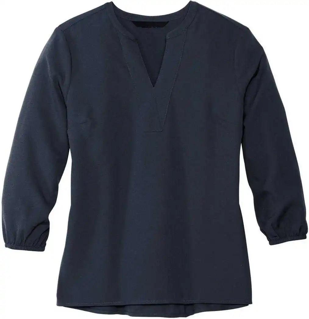 Mercer + mettle Mm2011 Women’s Stretch Crepe 34 Sleeve Blouse Night Navy