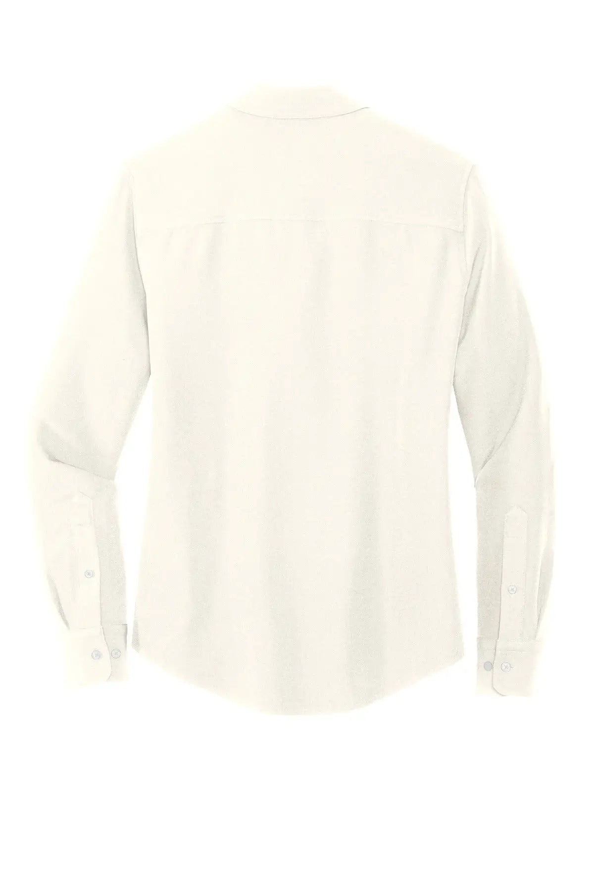Mercer + mettle Mm2013 Women’s Stretch Crepe Long Sleeve Camp - Ivory Chiffon - Ladies Xs