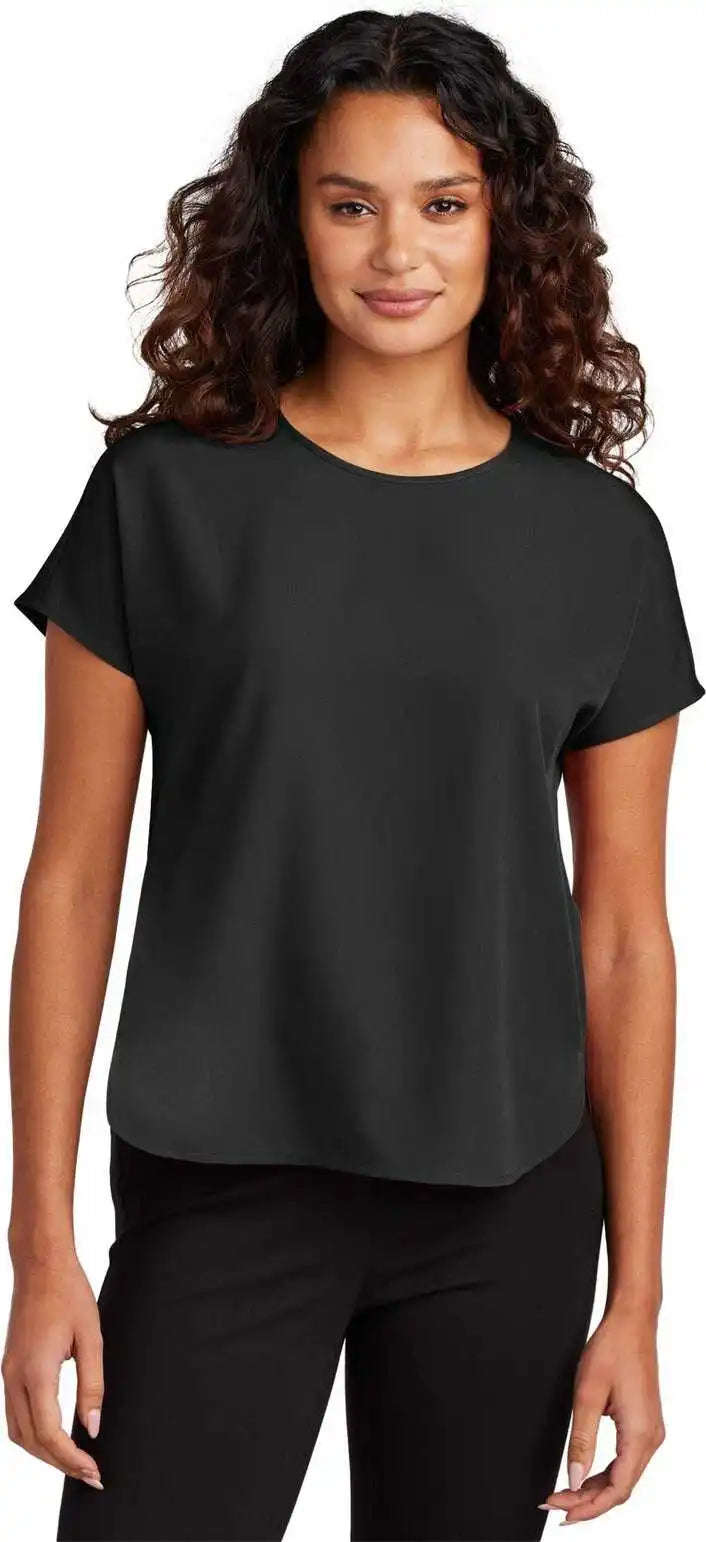 Mercer + mettle Mm2015 Women’s Stretch Crepe Crew Deep Black