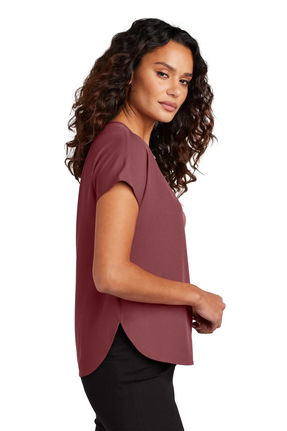 Mercer + mettle Mm2015 Women’s Stretch Crepe Crew - Rosewood