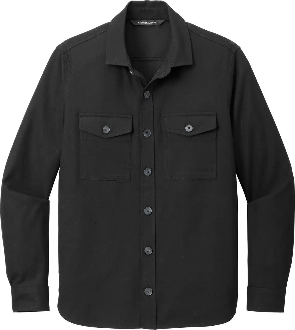 Mercer + mettle Mm2020 Long Sleeve Twill Overshirt - Deep Black