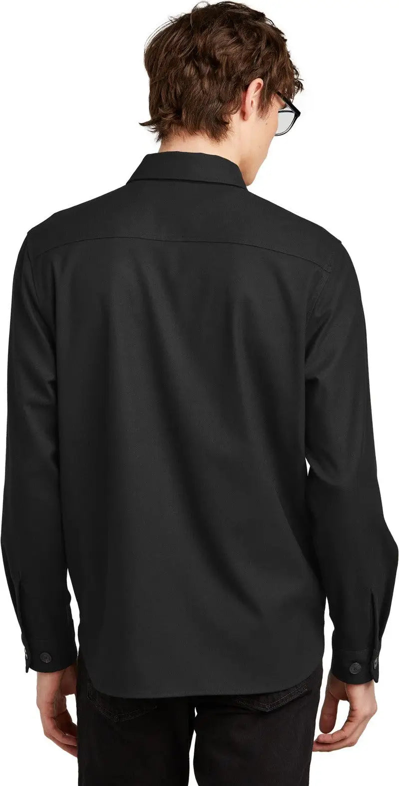 Mercer + mettle Mm2020 Long Sleeve Twill Overshirt - Deep Black