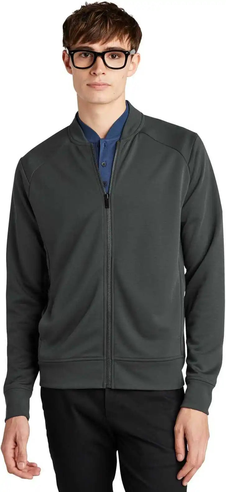 Mercer + mettle Mm3000 Double-knit Bomber - Anchor Grey
