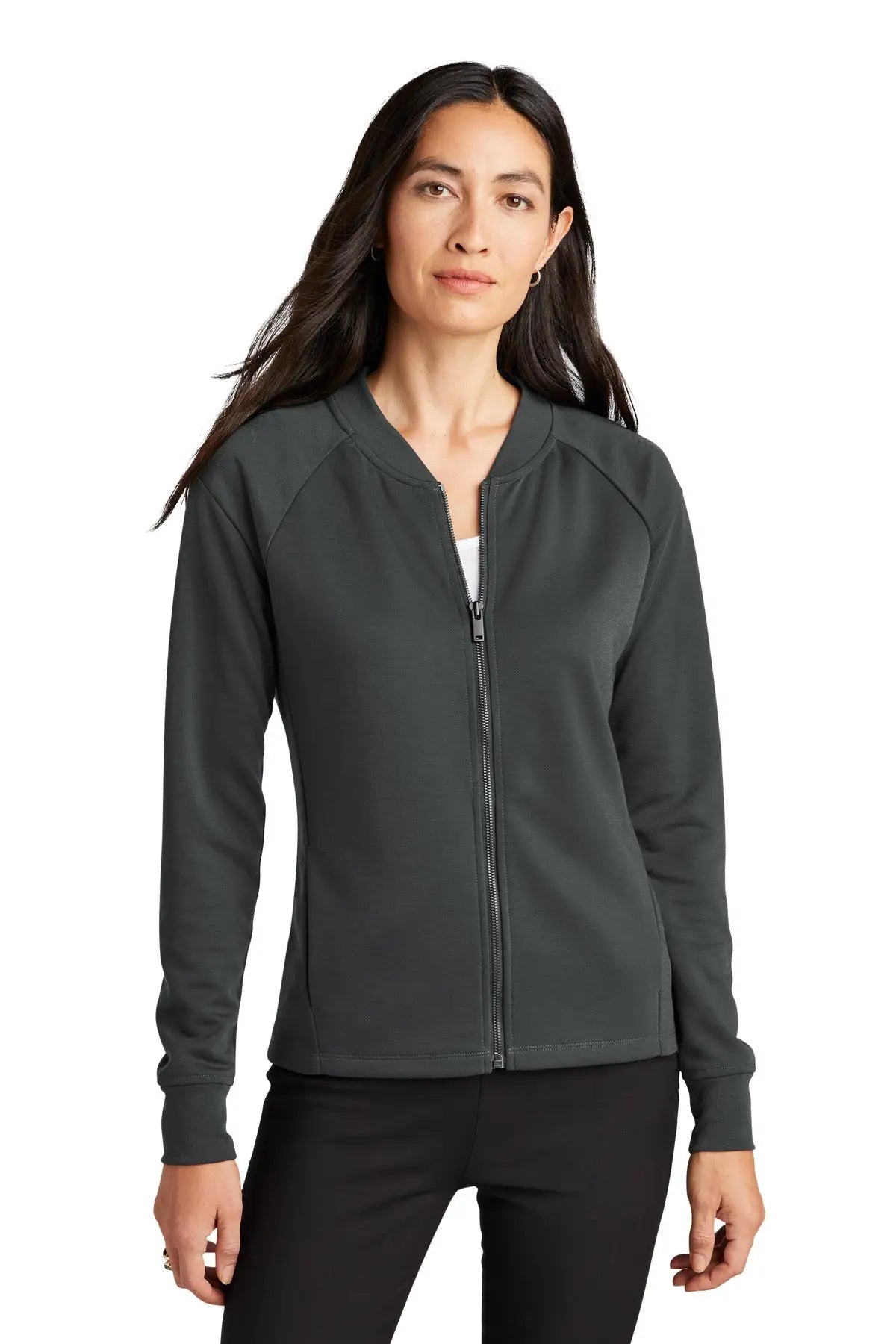 Mercer + mettle Mm3001 Women’s Double-knit Bomber - Anchor Gray