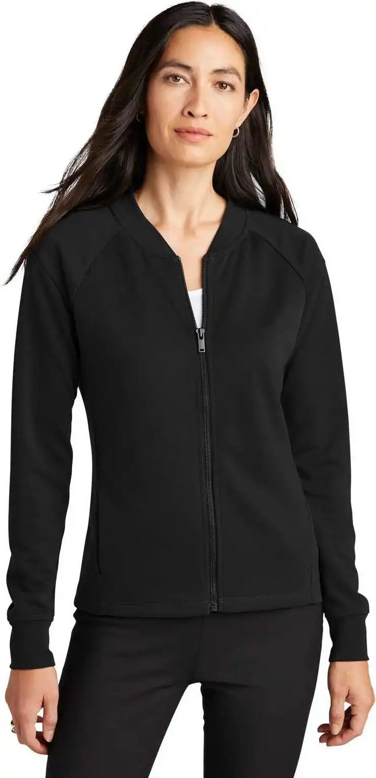 Mercer + mettle Mm3001 Women’s Double Knit Bomber Deep Black