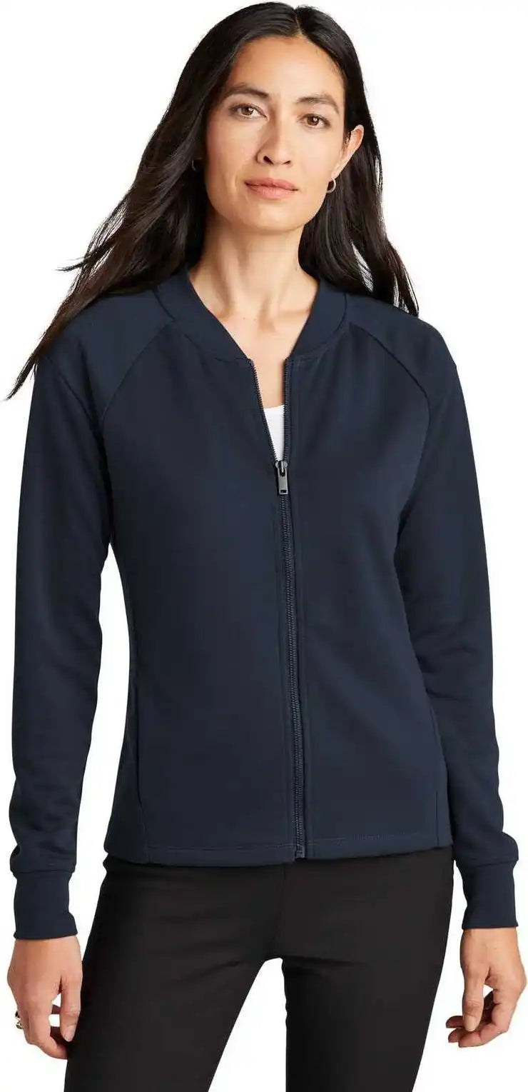 Mercer + mettle Mm3001 Women’s Double Knit Bomber Night Navy