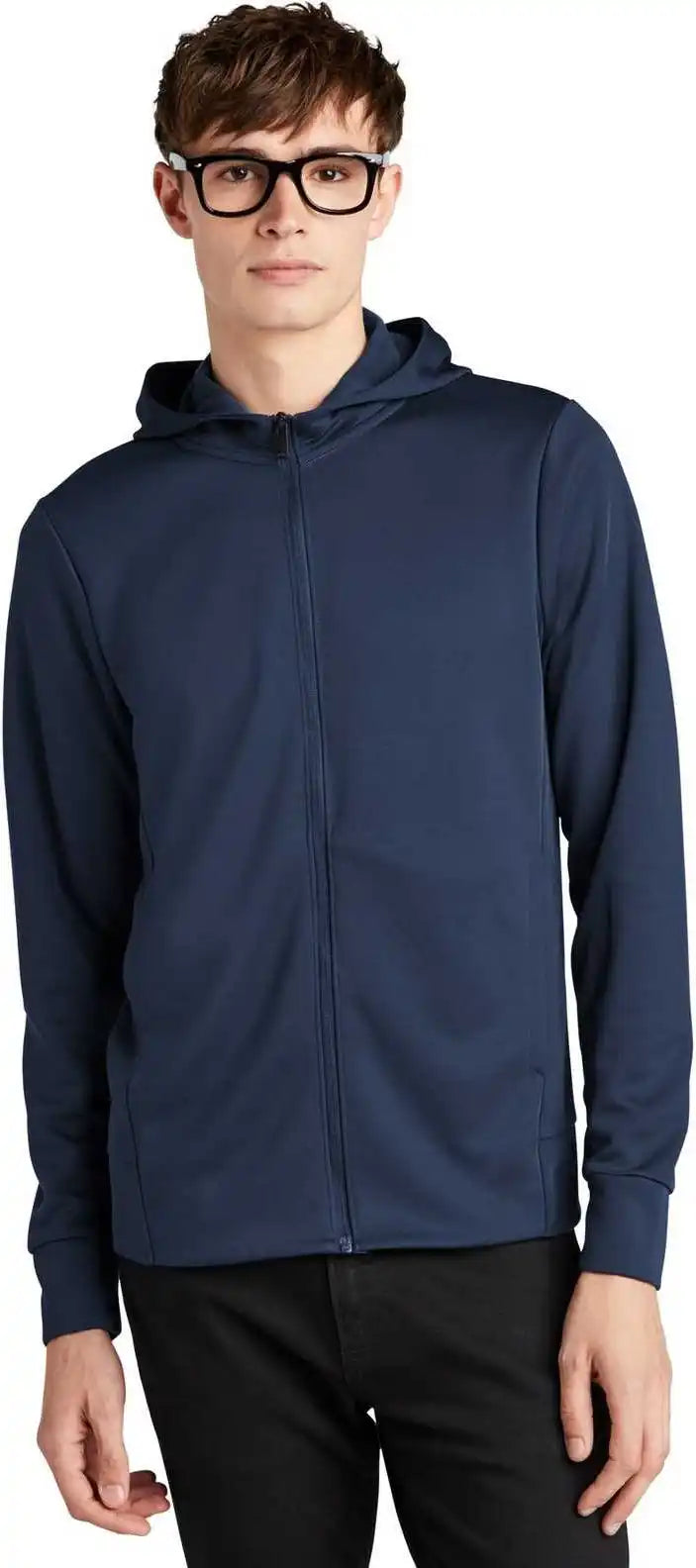 Mercer + mettle Mm3002 Double-knit Full-zip Hoodie - Insignia Blue