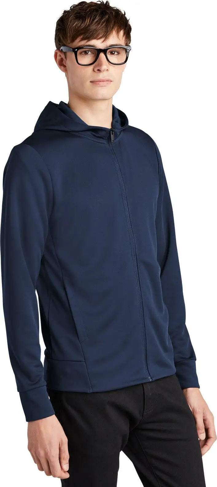 Mercer + mettle Mm3002 Double-knit Full-zip Hoodie - Insignia Blue