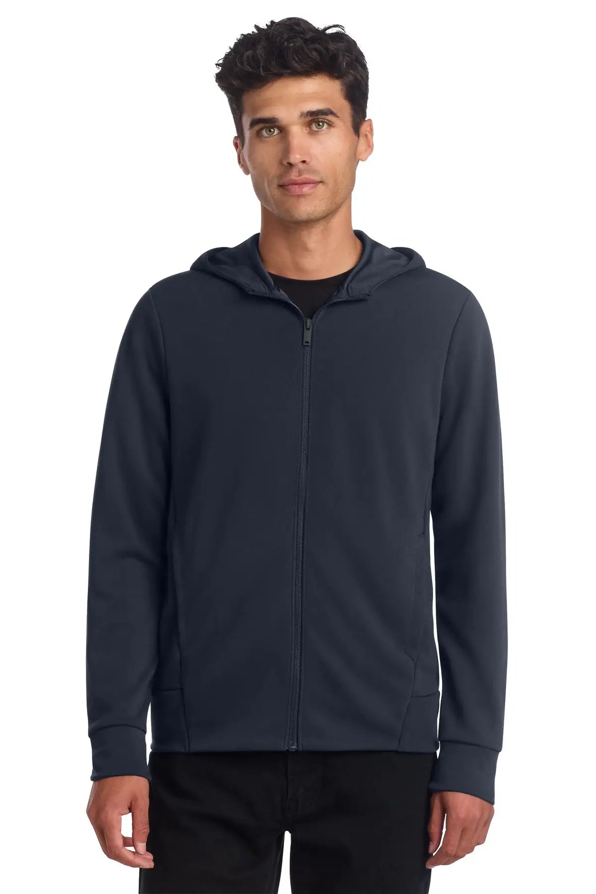 Mercer + mettle Mm3002 Double-knit Full-zip Hoodie - Night Navy