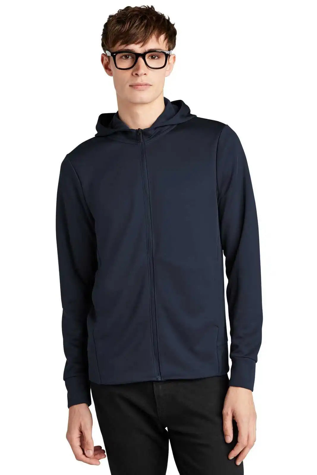 Mercer + mettle Mm3002 Double-knit Full-zip Hoodie - Night Navy