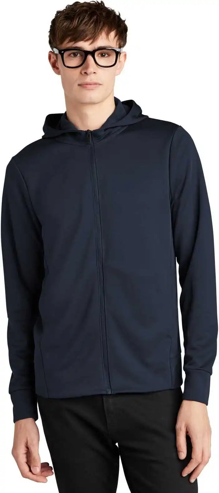 Mercer + mettle Mm3002 Double-knit Full-zip Hoodie - Night Navy