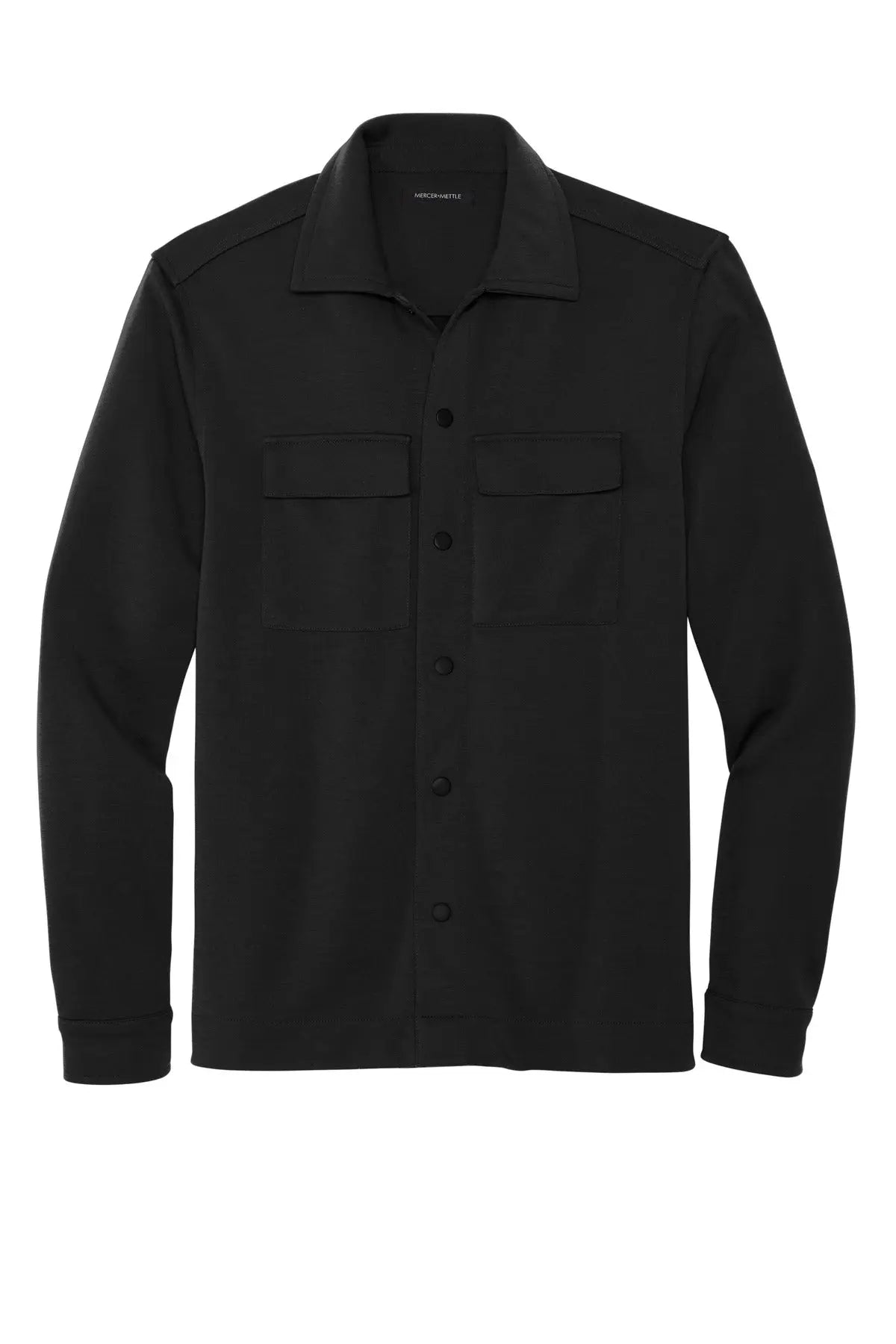 Mercer + mettle Mm3004 Double-knit Snap Front Jacket - Deep Black