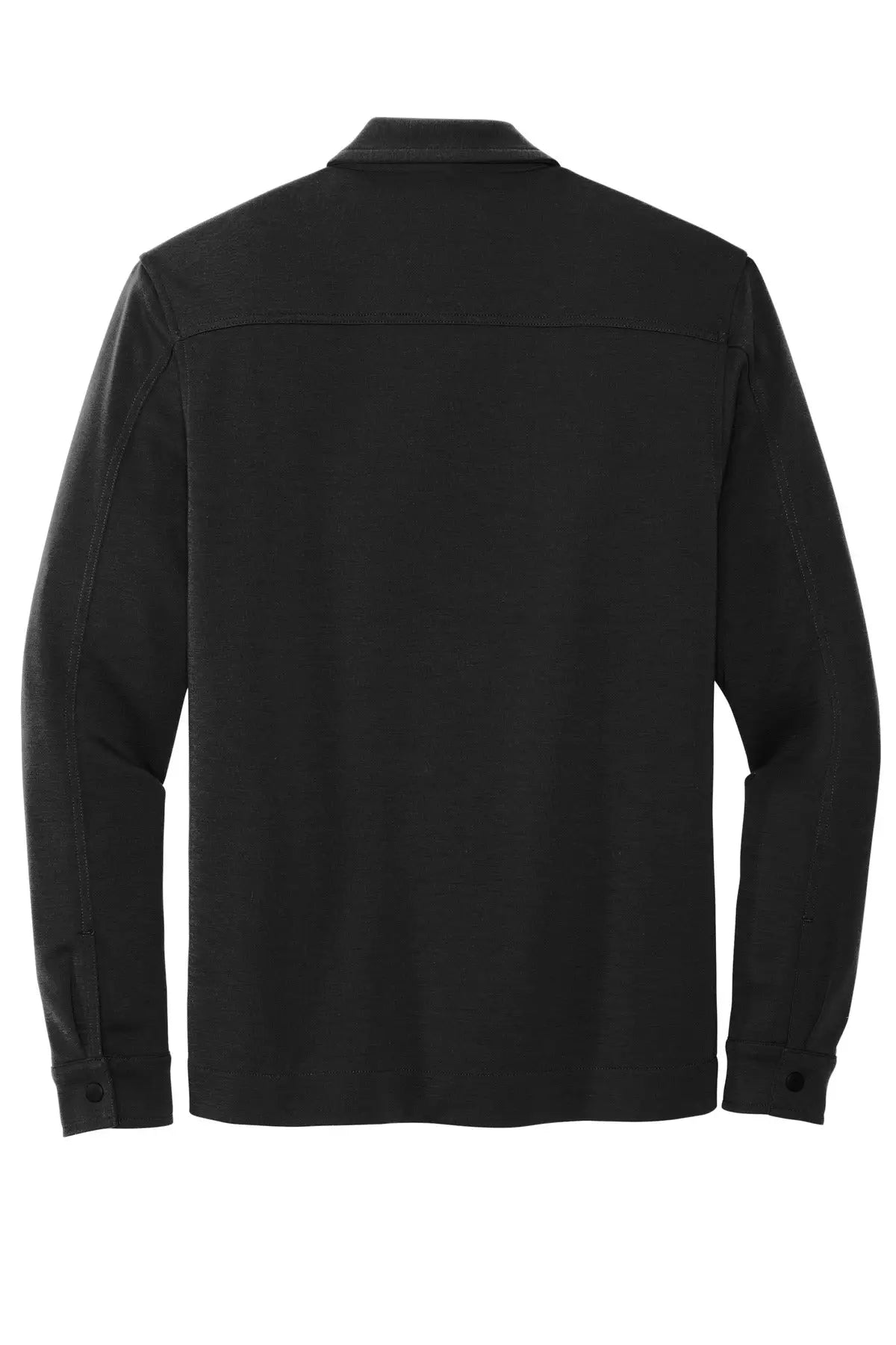 Mercer + mettle Mm3004 Double-knit Snap Front Jacket - Deep Black - Adult Xs