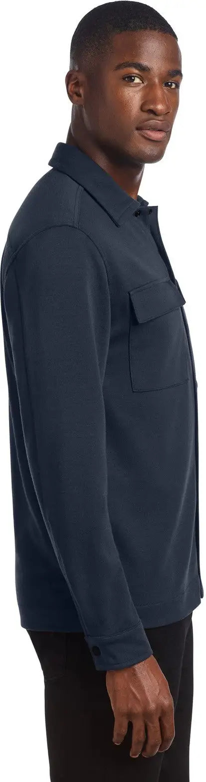Mercer + mettle Mm3004 Double-knit Snap Front Jacket - Night Navy