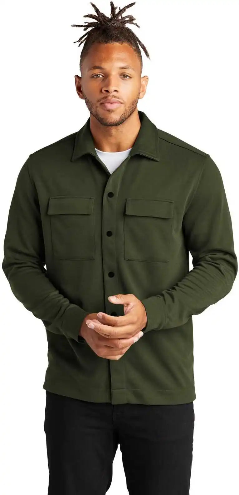 Mercer + mettle Mm3004 Double-knit Snap Front Jacket - Townsend Green