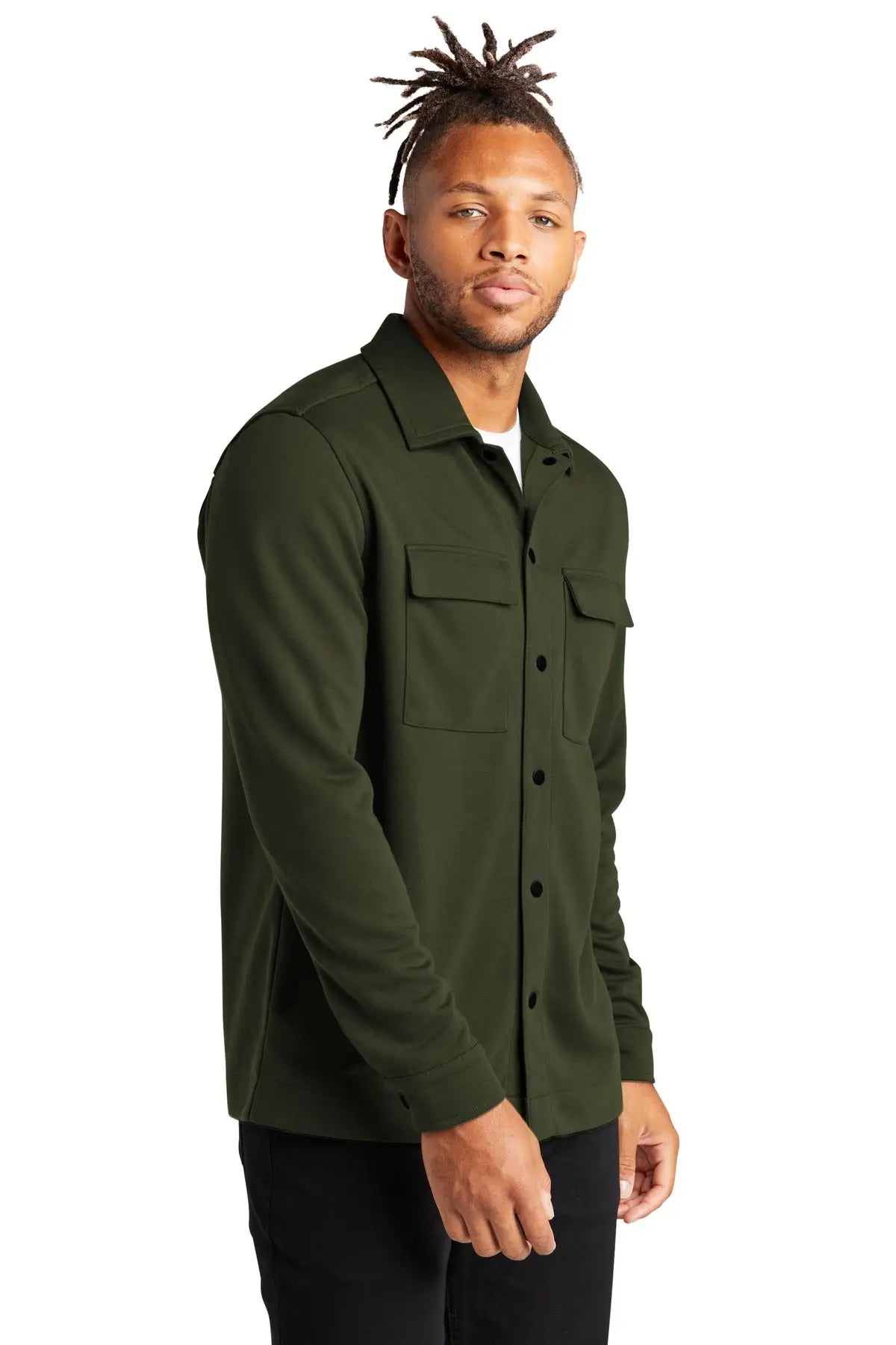 Mercer + mettle Mm3004 Double-knit Snap Front Jacket - Townsend Green