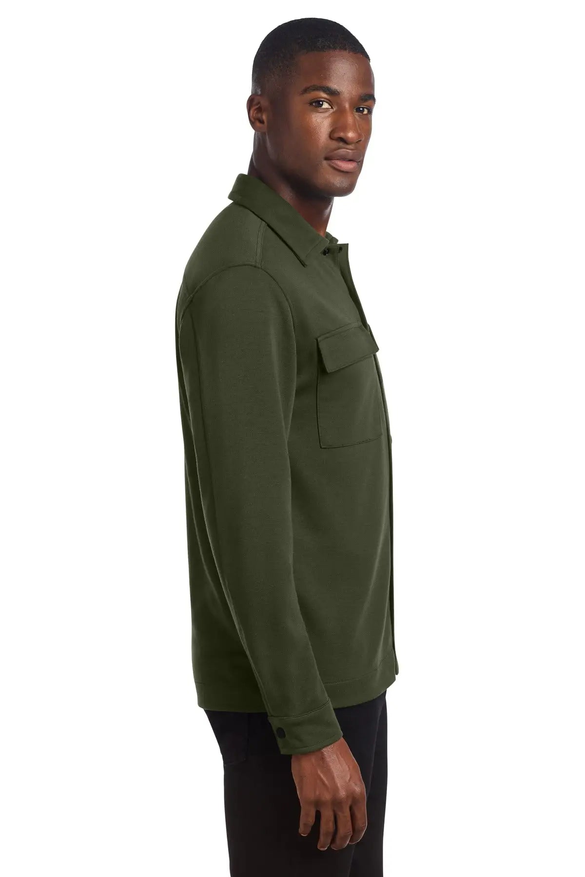 Mercer + mettle Mm3004 Double-knit Snap Front Jacket - Townsend Green