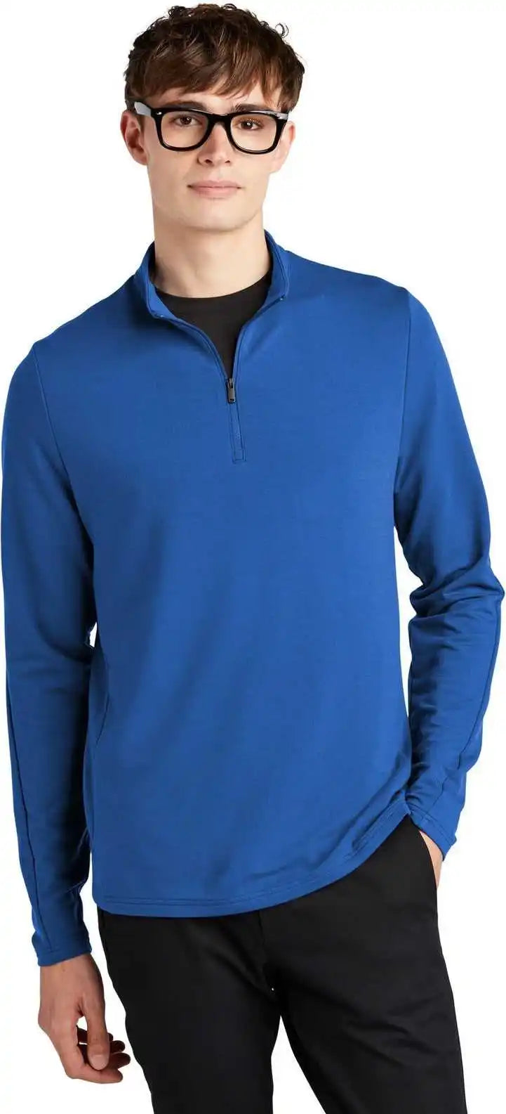 Mercer + mettle Mm3010 Stretch 1/4 Zip Pullover Blue Note