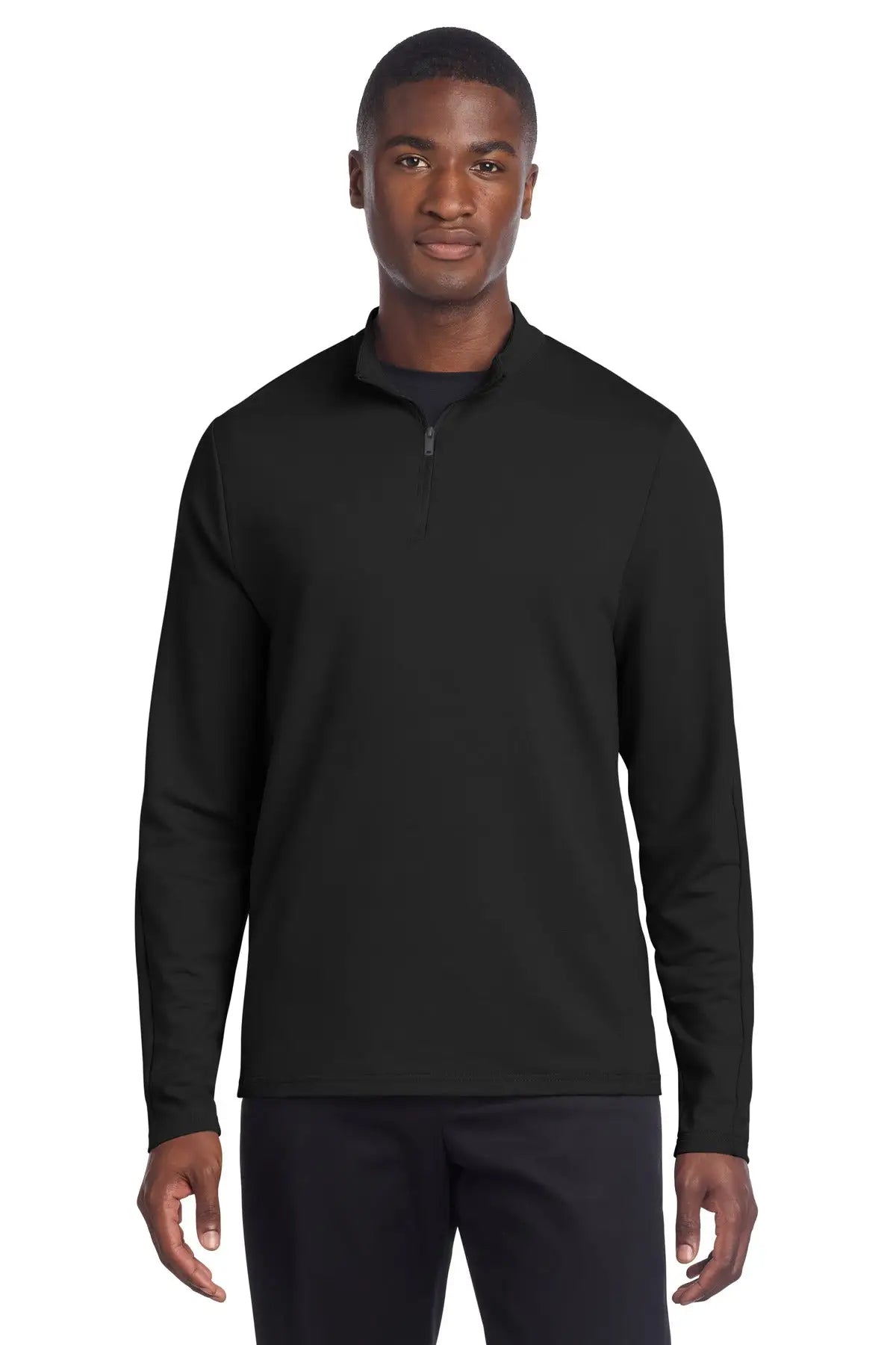 Mercer + mettle Mm3010 Stretch 1/4-zip Pullover - Deep Black - Adult Xs