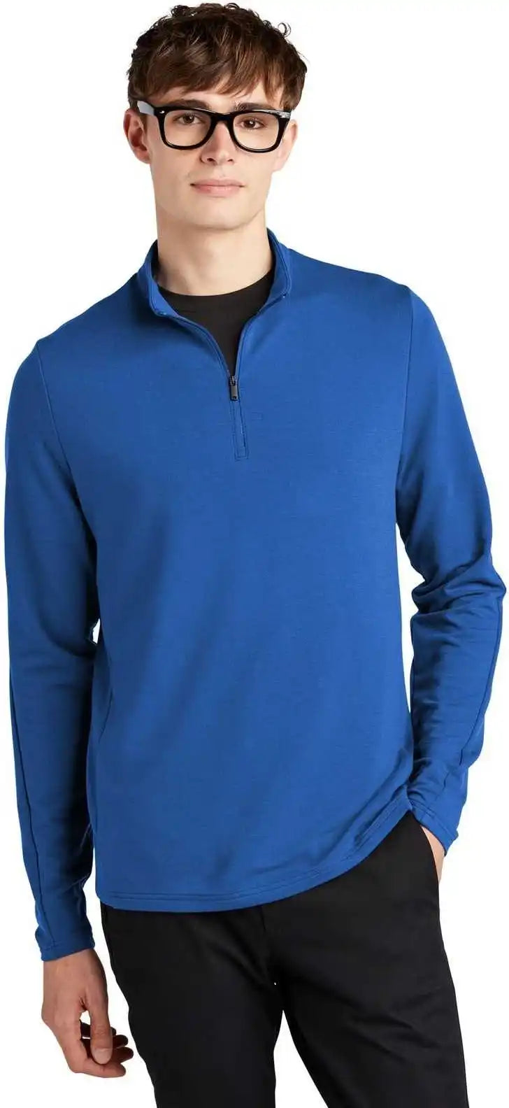 Mercer + mettle Mm3010 Stretch 14-zip Pullover - Blue Note