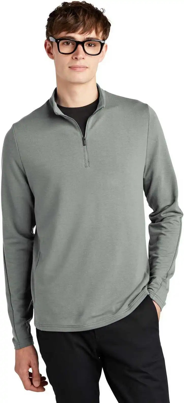 Mercer + mettle Mm3010 Stretch 14 Zip Pullover Gusty Grey