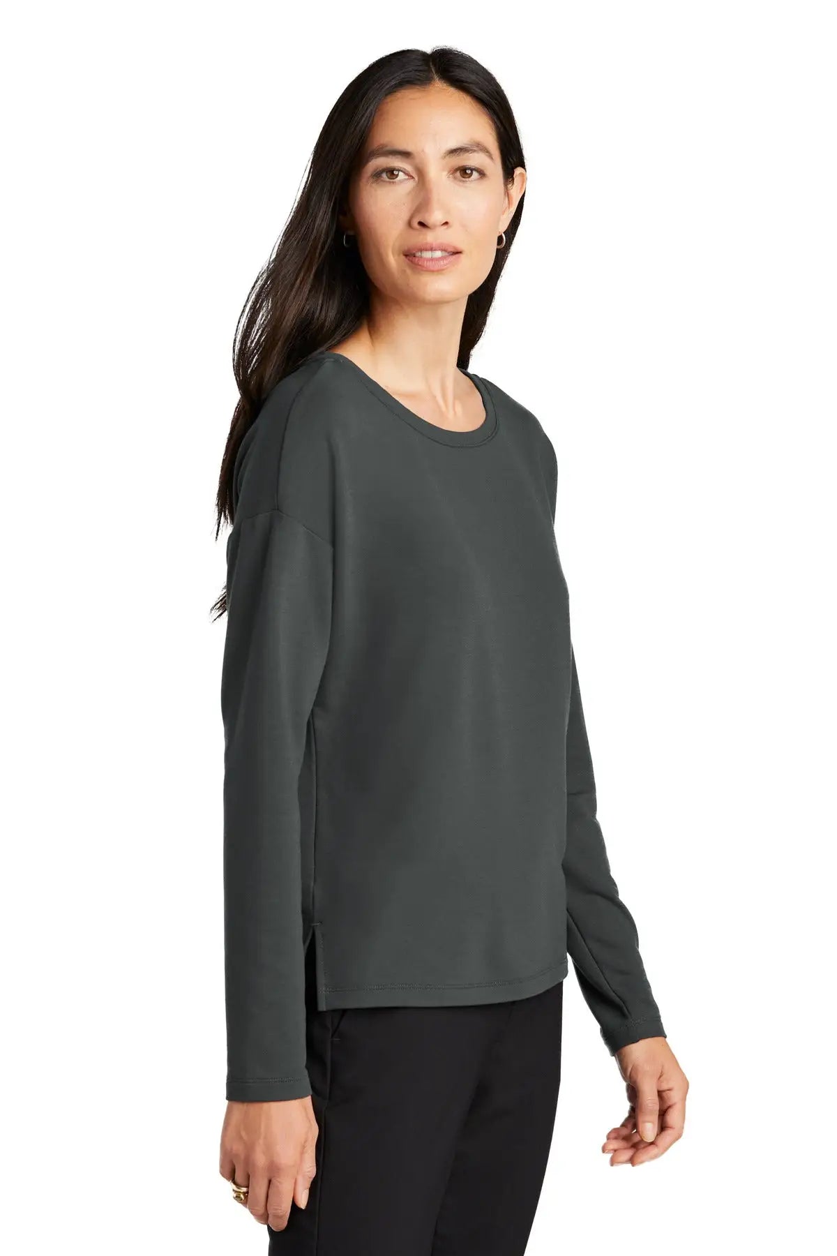 Mercer + mettle Mm3013 Women’s Stretch Drop Shoulder Pullover - Anchor Gray
