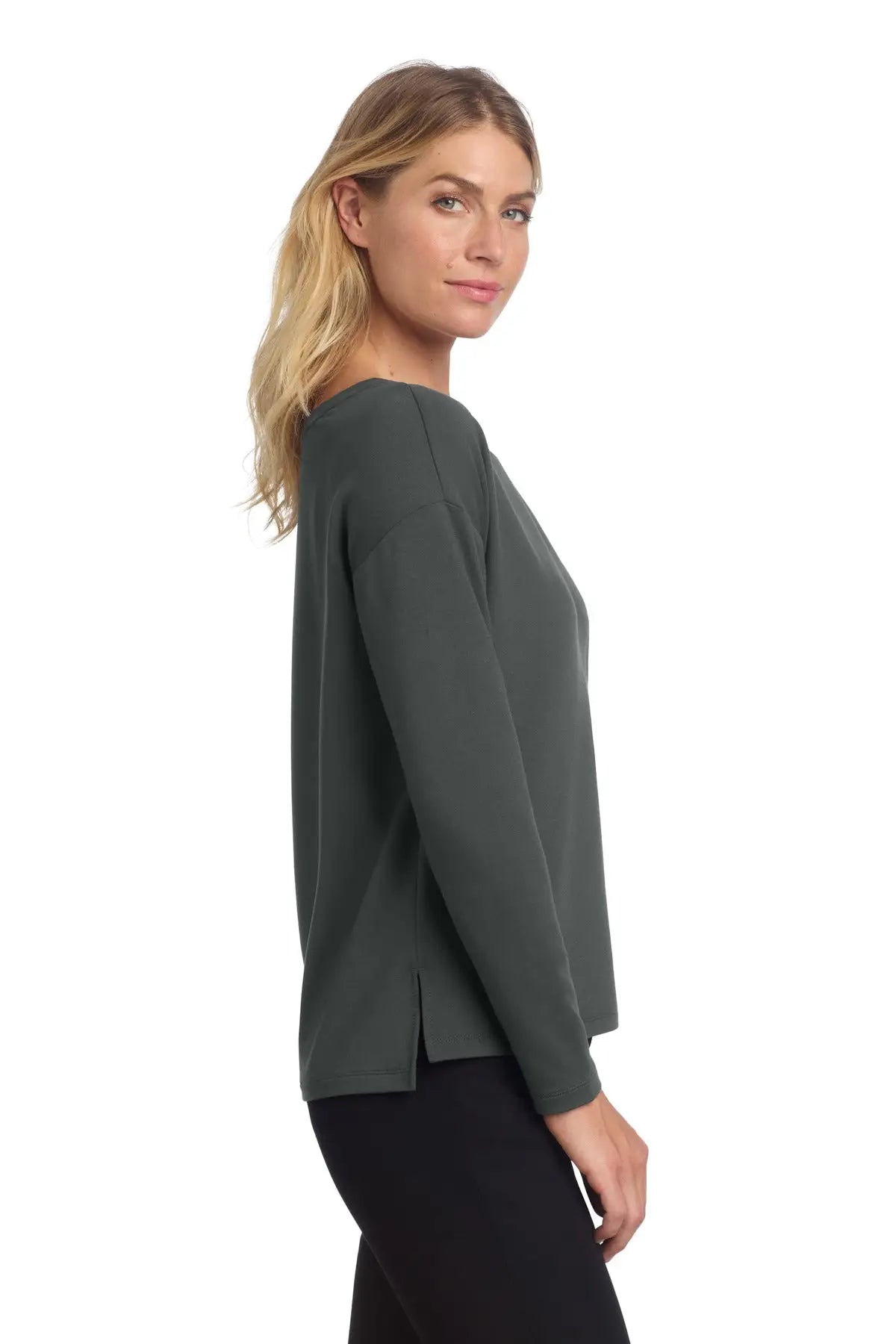 Mercer + mettle Mm3013 Women’s Stretch Drop Shoulder Pullover - Anchor Gray