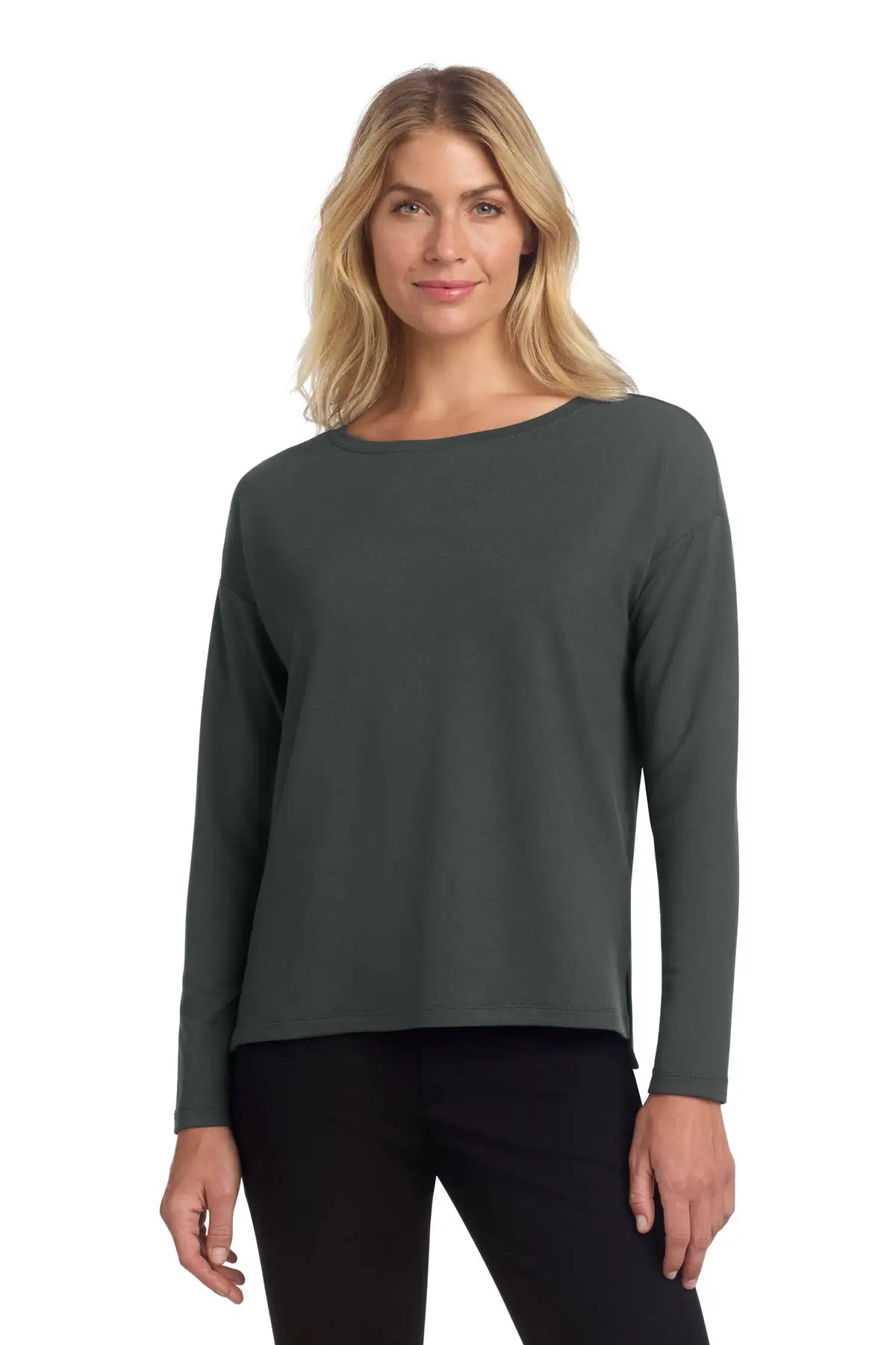 Mercer + mettle Mm3013 Women’s Stretch Drop Shoulder Pullover - Anchor Gray - Ladies Xs