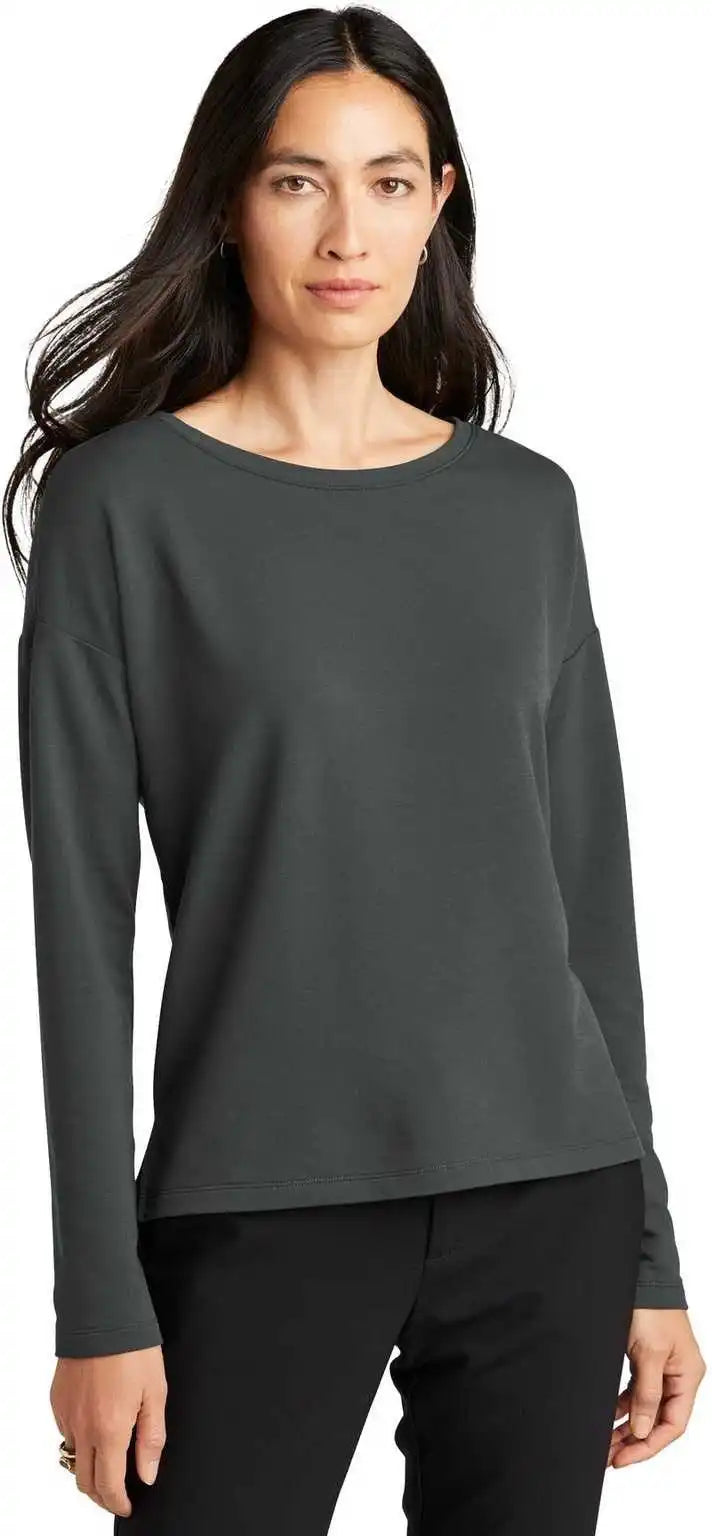 Mercer + mettle Mm3013 Women’s Stretch Drop Shoulder Pullover Anchor Grey