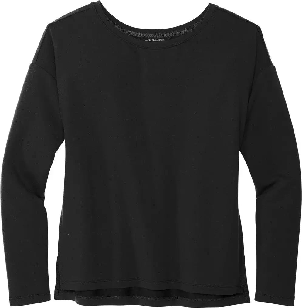 Mercer + mettle Mm3013 Women’s Stretch Drop Shoulder Pullover - Deep Black