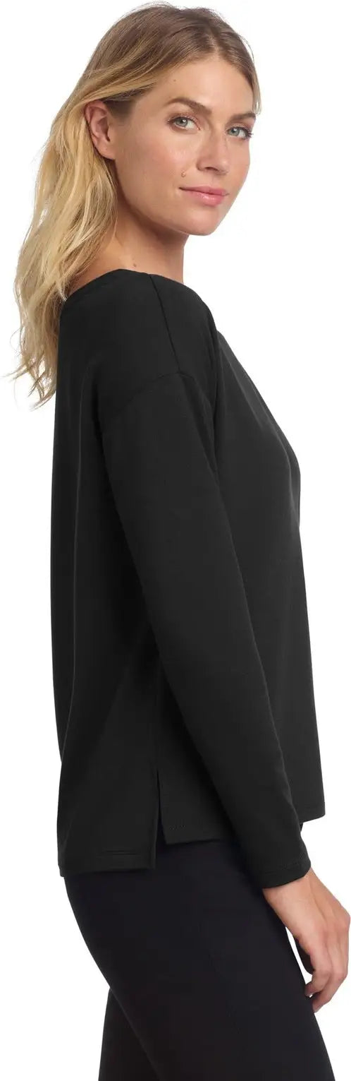 Mercer + mettle Mm3013 Women’s Stretch Drop Shoulder Pullover - Deep Black