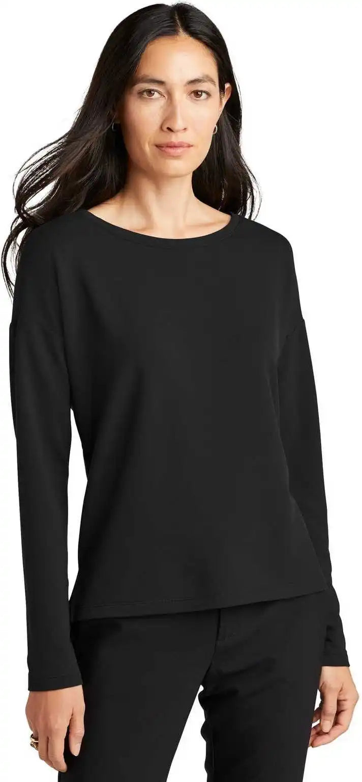 Mercer + mettle Mm3013 Women’s Stretch Drop Shoulder Pullover Deep Black