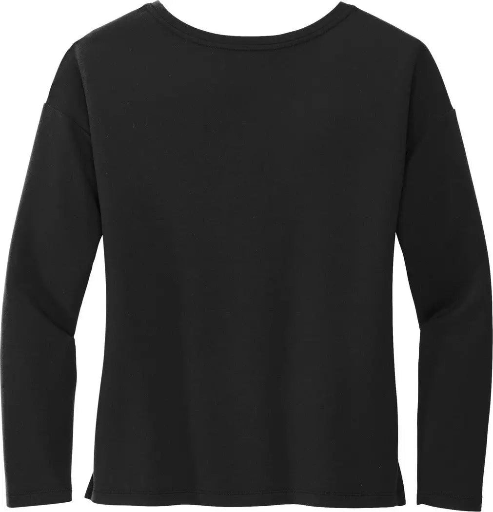 Mercer + mettle Mm3013 Women’s Stretch Drop Shoulder Pullover - Deep Black - Ladies Xs