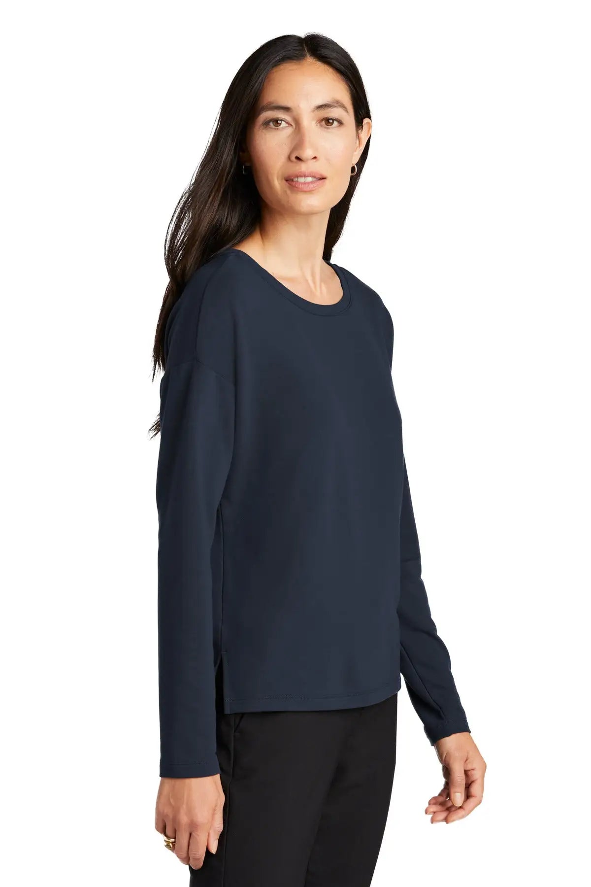 Mercer + mettle Mm3013 Women’s Stretch Drop Shoulder Pullover - Night Navy
