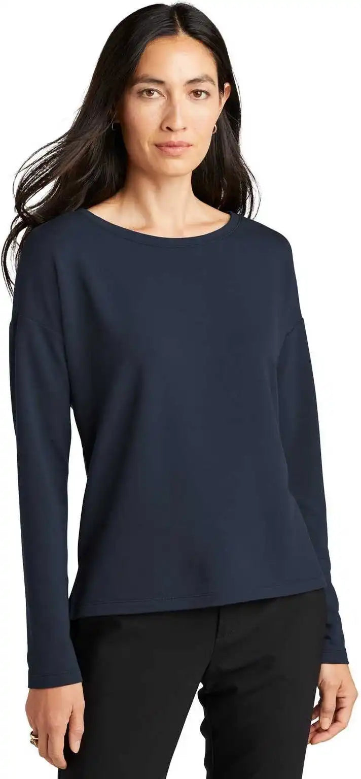 Mercer + mettle Mm3013 Women’s Stretch Drop Shoulder Pullover Night Navy
