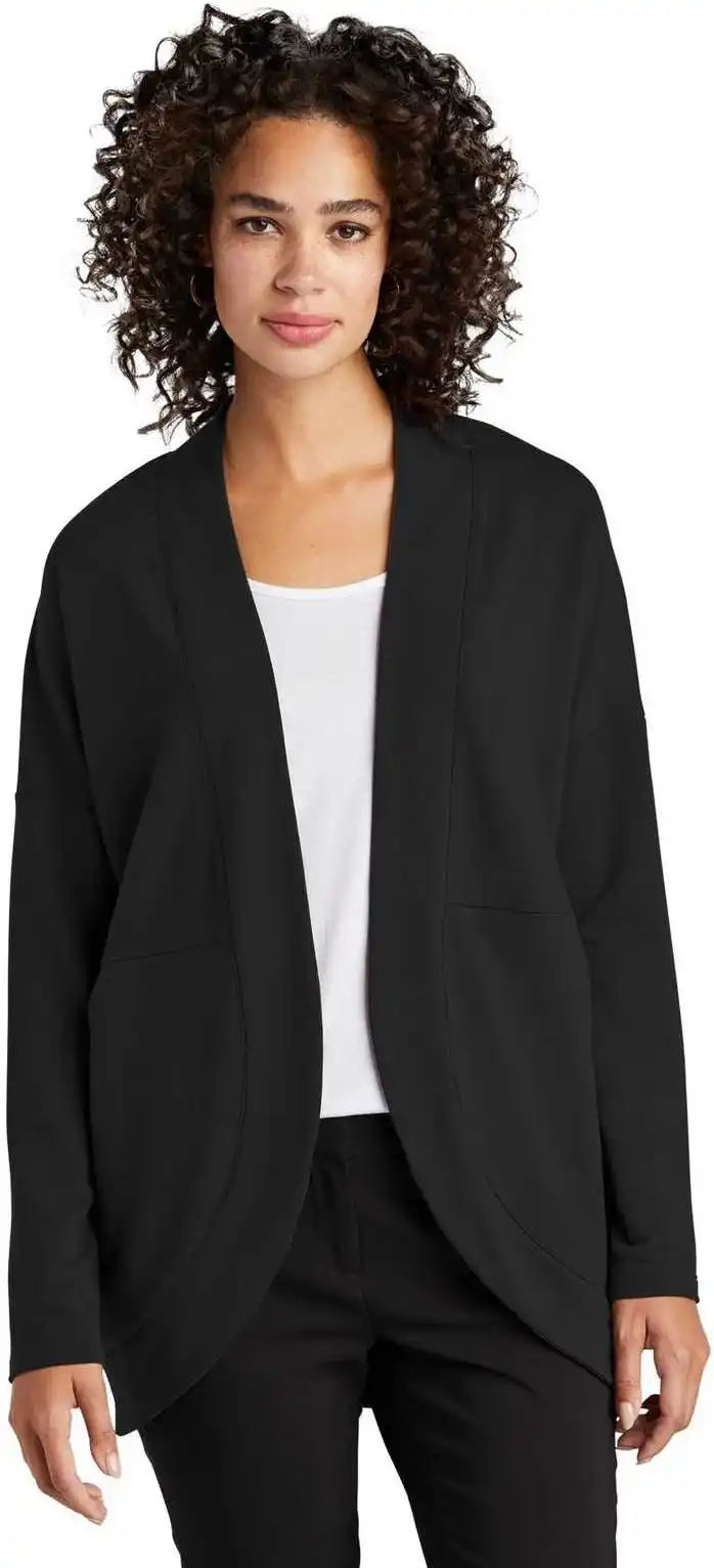 Mercer + mettle Mm3015 Women’s Stretch Open-front Cardigan - Deep Black