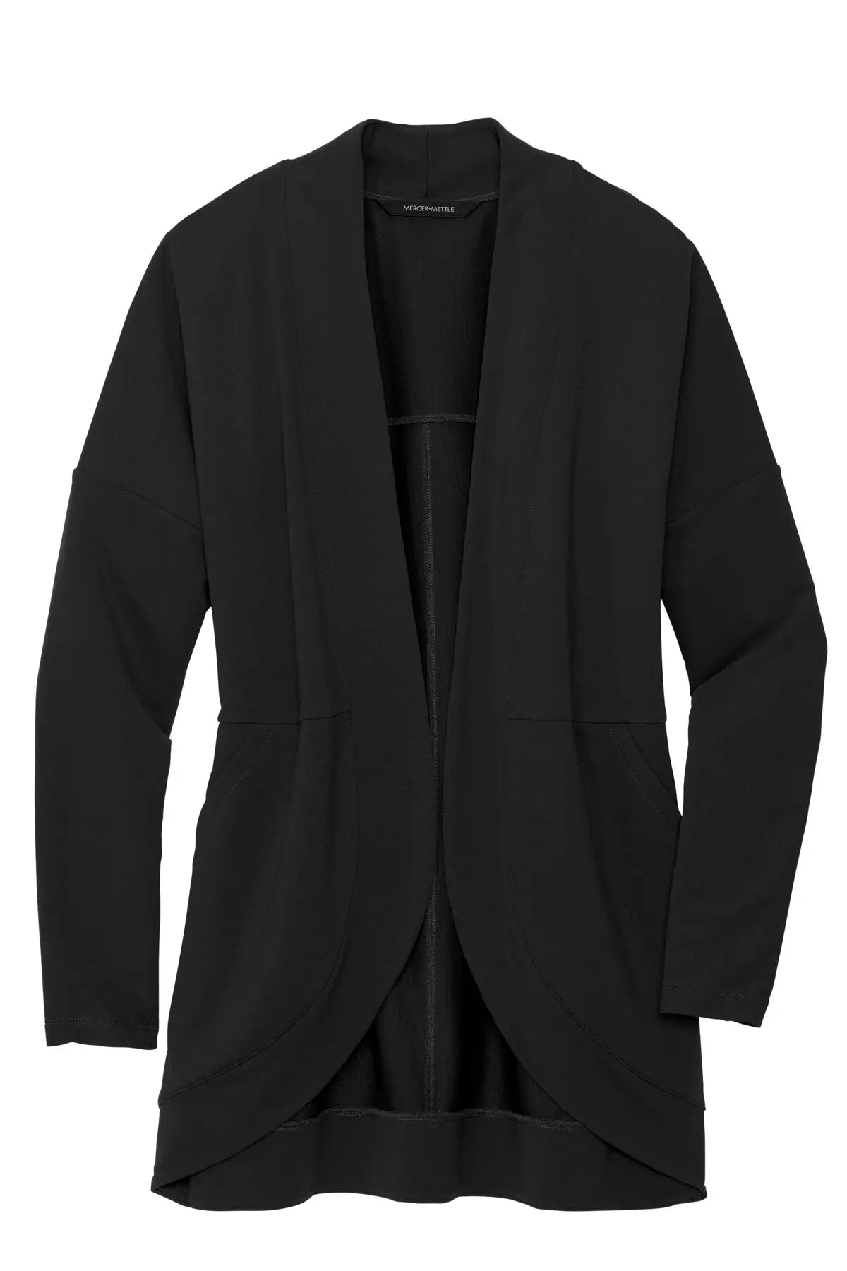 Mercer + mettle Mm3015 Women’s Stretch Open-front Cardigan - Deep Black