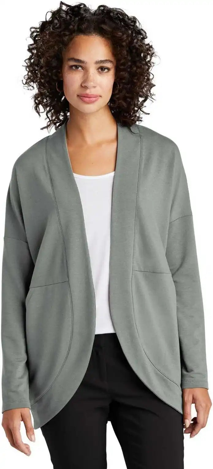 Mercer + mettle Mm3015 Women’s Stretch Open-front Cardigan - Gusty Grey