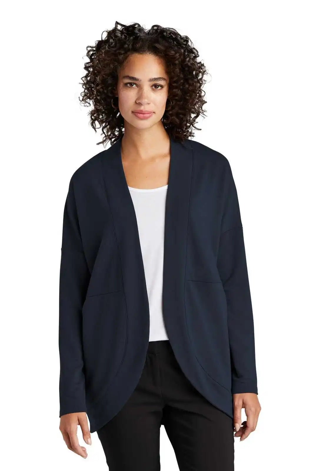 Mercer + mettle Mm3015 Women’s Stretch Open Front Cardigan Night Navy