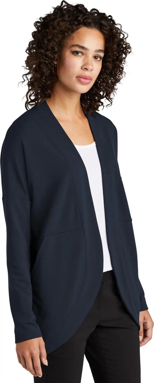 Mercer + mettle Mm3015 Women’s Stretch Open-front Cardigan - Night Navy