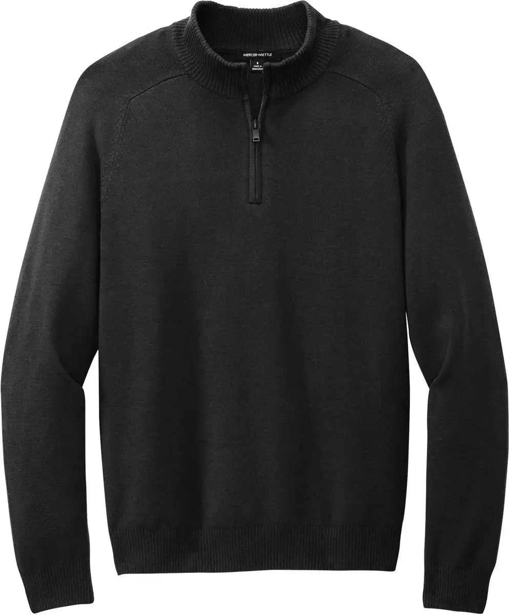 Mercer + mettle Mm3020 1/4-zip Sweater - Deep Black