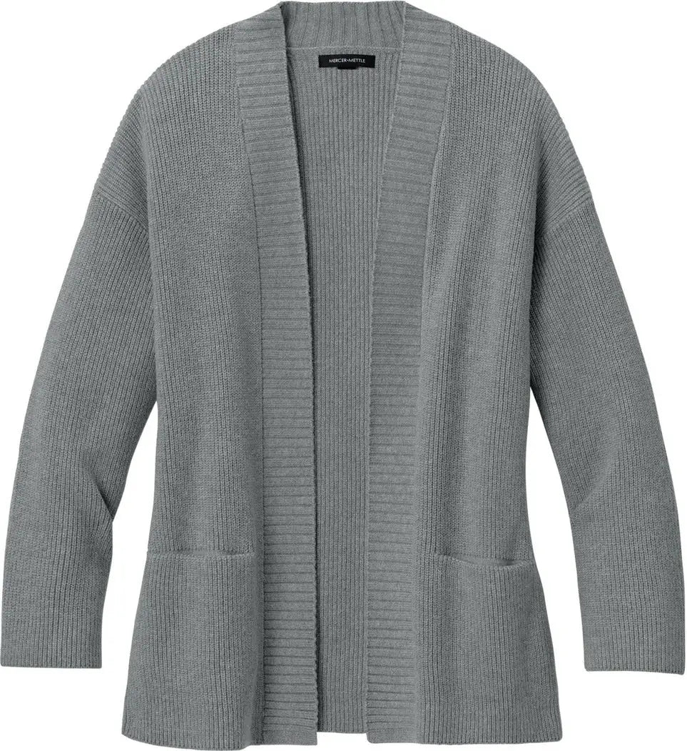 Mercer + mettle Mm3021 Women’s Open Cardi - Gusty Gray Heather