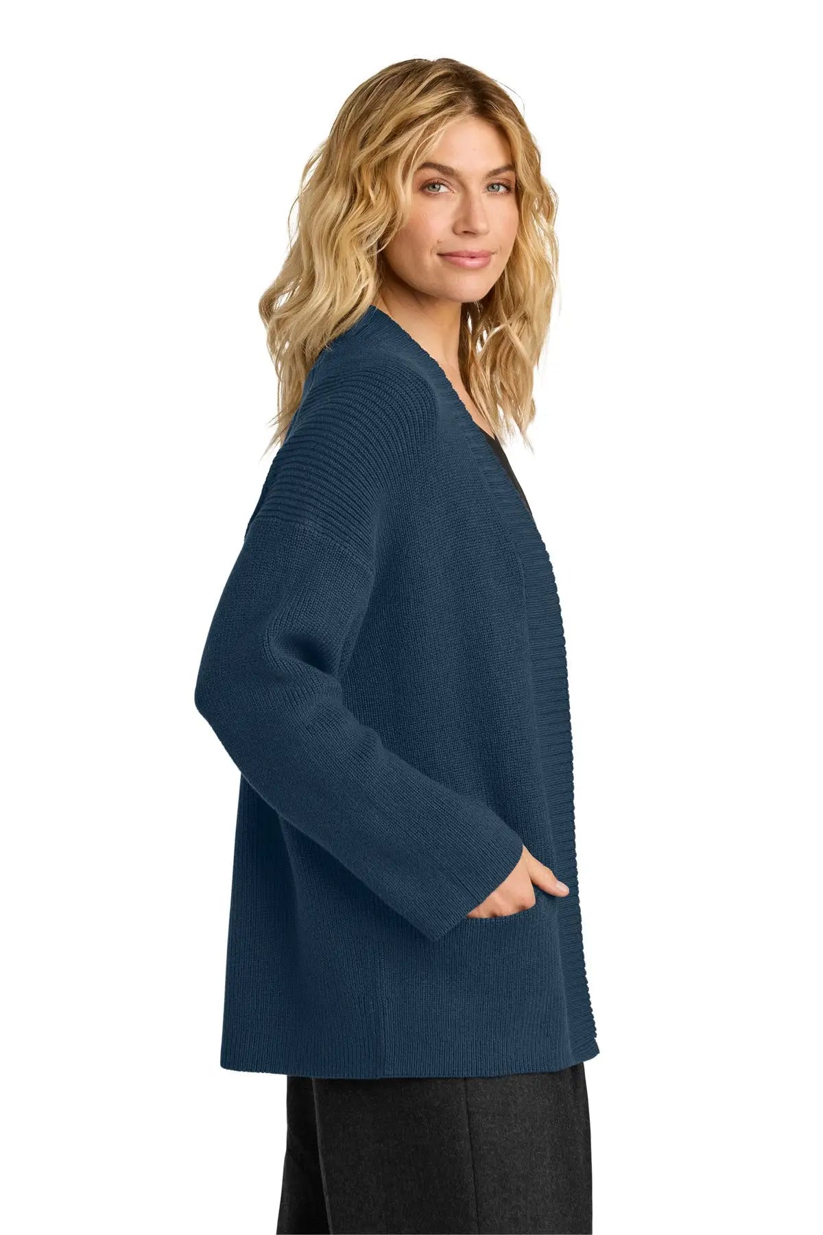 Mercer + mettle Mm3021 Women’s Open Cardi - Insignia Blue
