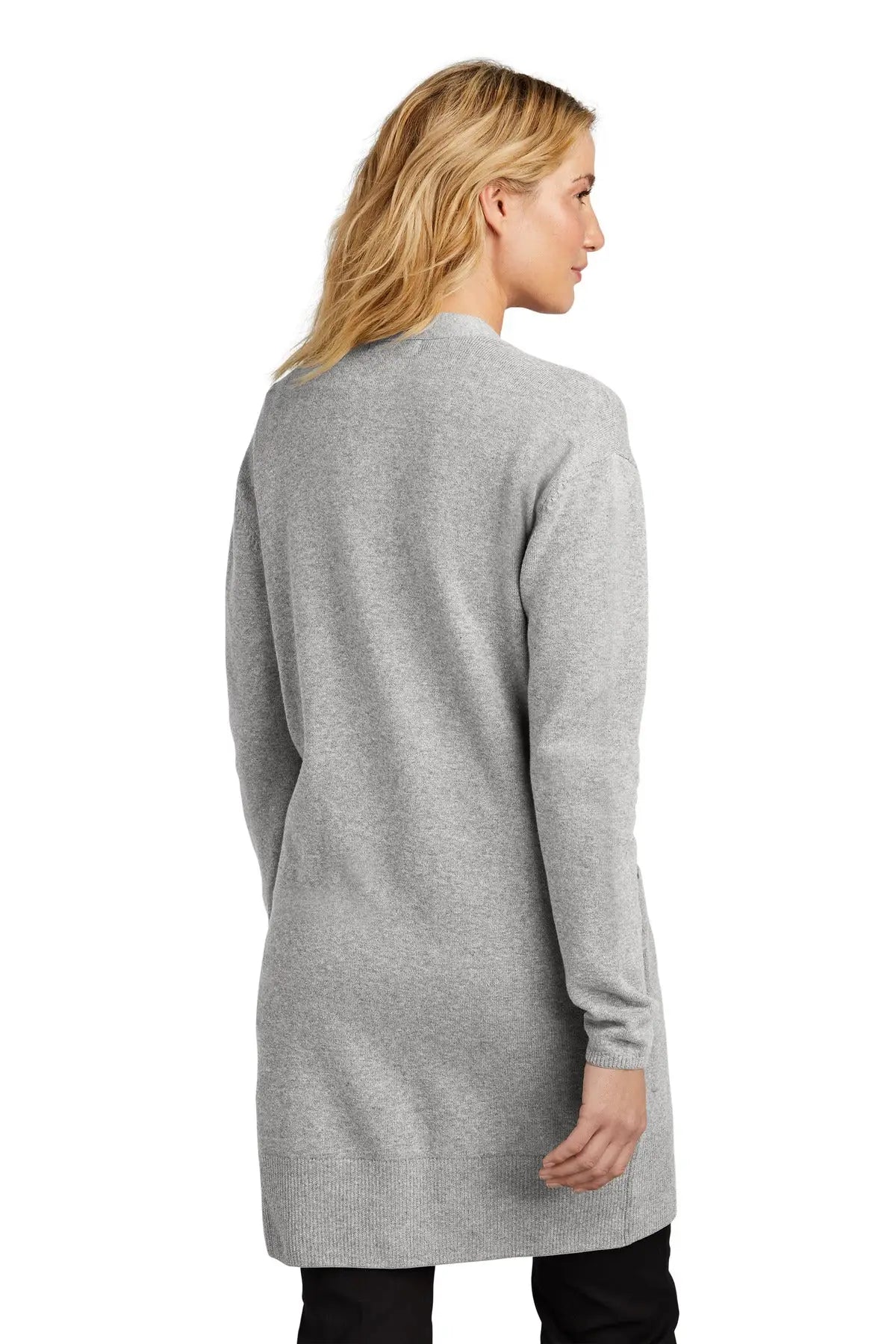 Mercer + mettle Mm3023 Women’s Open-front Cardigan Sweater - Gusty Gray Heather