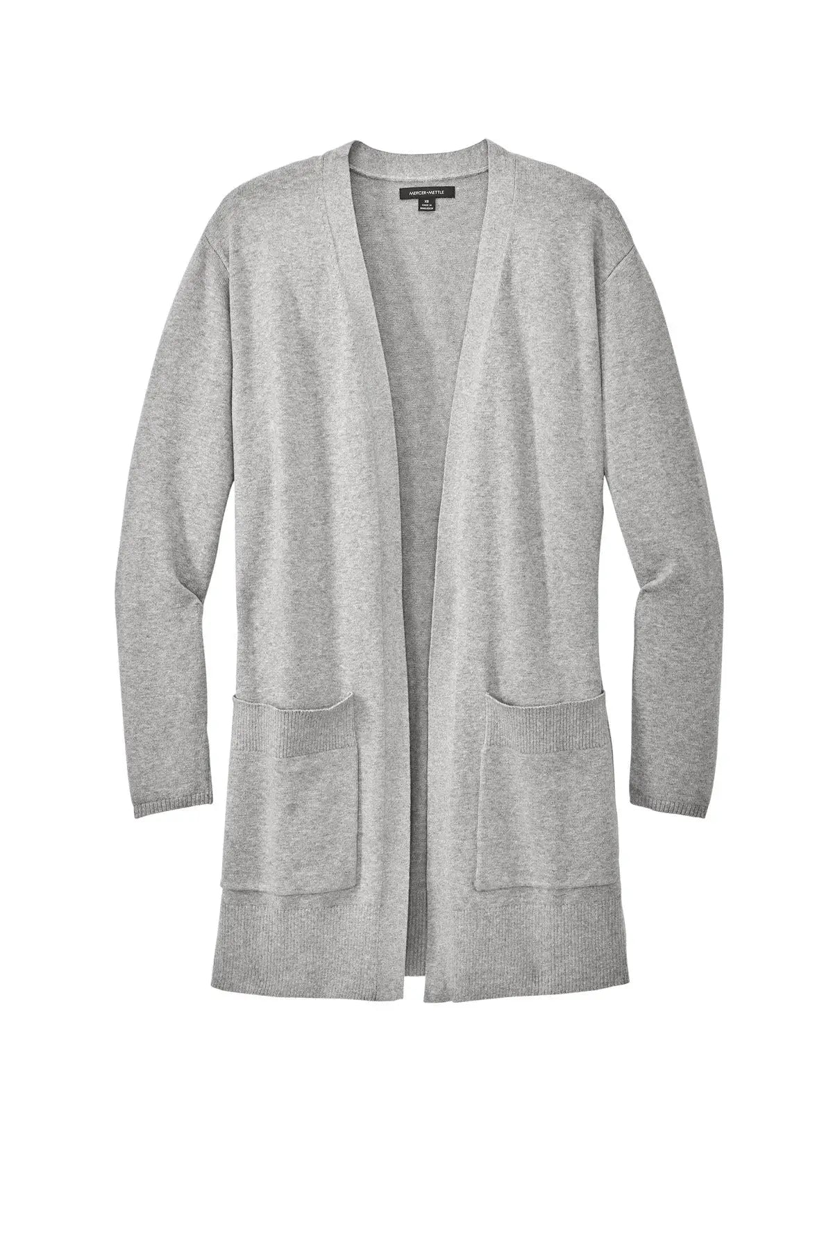 Mercer + mettle Mm3023 Women’s Open-front Cardigan Sweater - Gusty Gray Heather